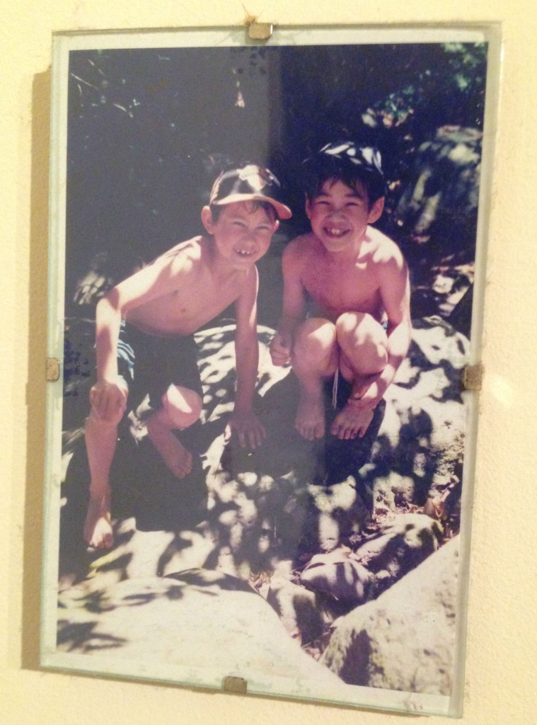 Young Yoshi (right) and friend in southern NSW